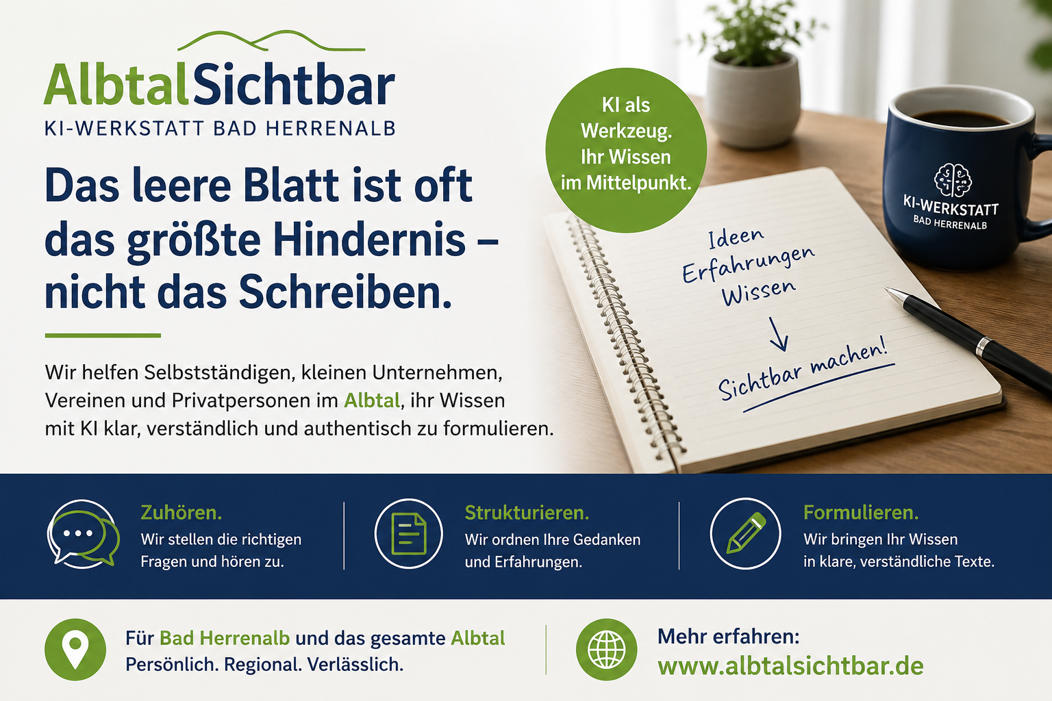 Schreibblockade überwinden mit KI – Hilfe gegen das leere Blatt in Bad Herrenalb